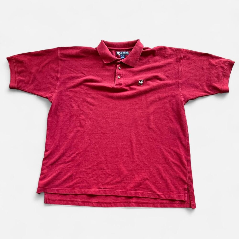 Vintage Y2K Big Dogs Red Cotton Polo Shirt 3XL